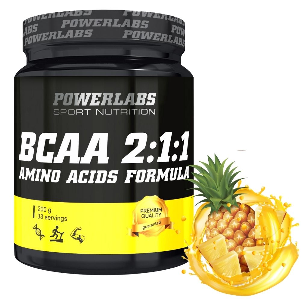 BCAA PowerLabs BCAA (БЦАА) 200 g Ананас