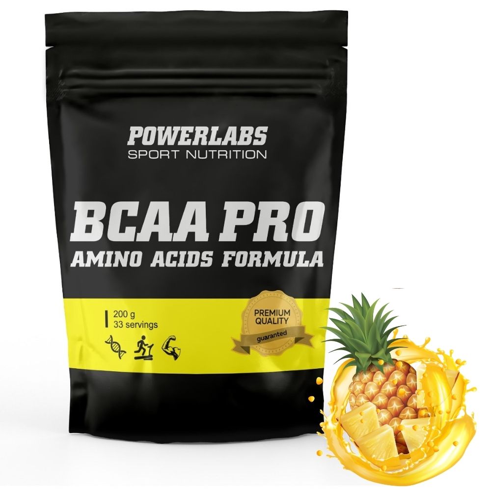 BCAA PowerLabs BCAA PRO (БЦАА) 200 g Ананас (пакет)