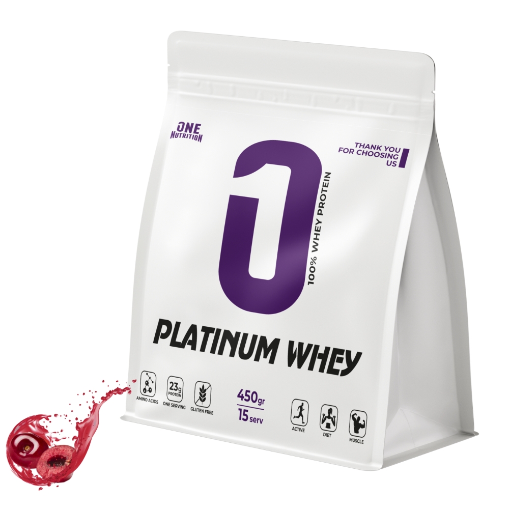 Протеин ONE NUTRITION Platinum Whey 450 g Вишня