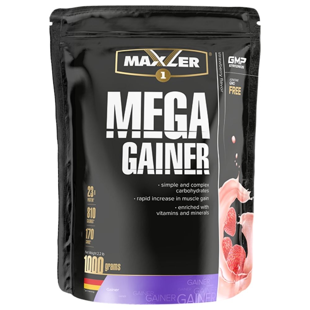 Гейнер Maxler Mega Gainer 1000 г Клубника