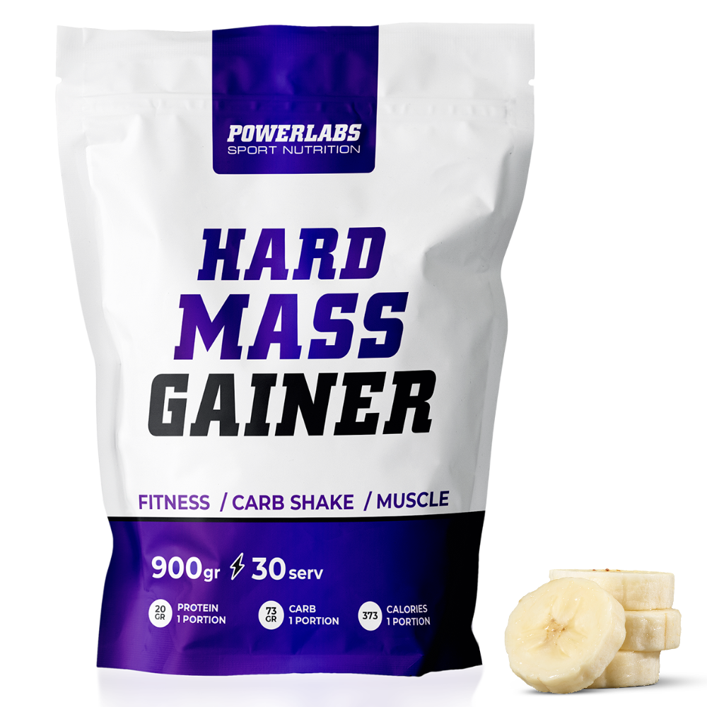 Гейнер PowerLabs Hard Mass Gainer 1000 g Банан (пакет)